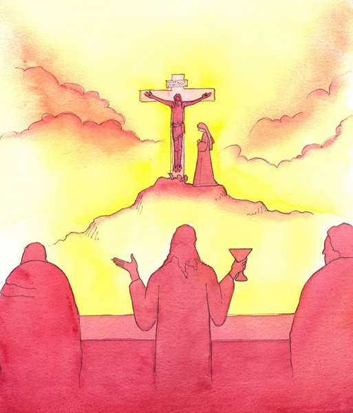 On the night before He died, Jesus instituted the Holy Eucharist, at the Last Supper von Elizabeth  Wang