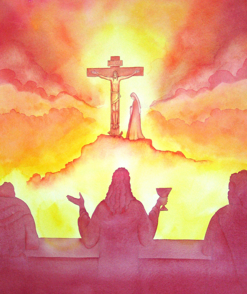 On the night before He died, Jesus instituted the Holy Eucharist, at the Last Supper von Elizabeth  Wang