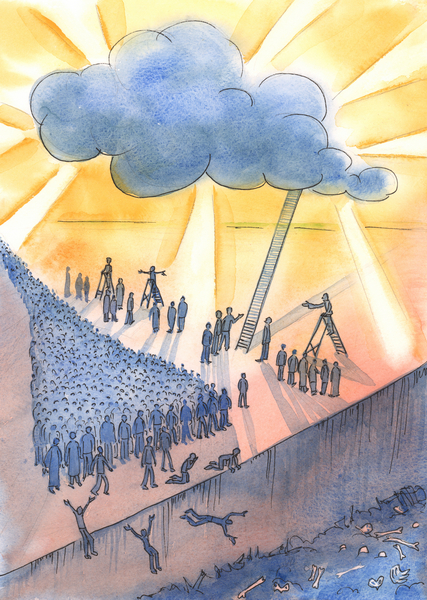 People are making their way towards death and perhaps Hell von Elizabeth  Wang