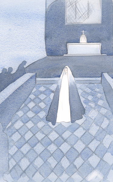 She who is pure like Christ, stood amongst these Dominican friars in Oxford who live for Her Son, bo von Elizabeth  Wang