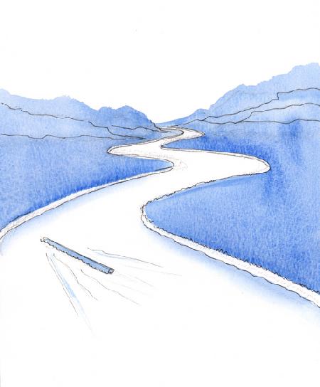 Sometimes our trials do not go away quickly. We can picture ourselves as like a log, carried along b