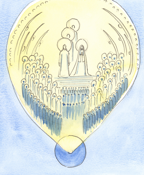 The Kingdom of Heaven, where God reigns in glory, extends as far as Earth: to each place, or each so von Elizabeth  Wang