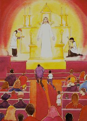 Jesus Christ is truly present in the Blessed Sacrament, 2005 (w/c on paper) 