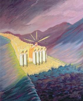 We walk in the Sacred Tradition, guided by the Bible and the Teaching of the Church, 1995 (oil on pa