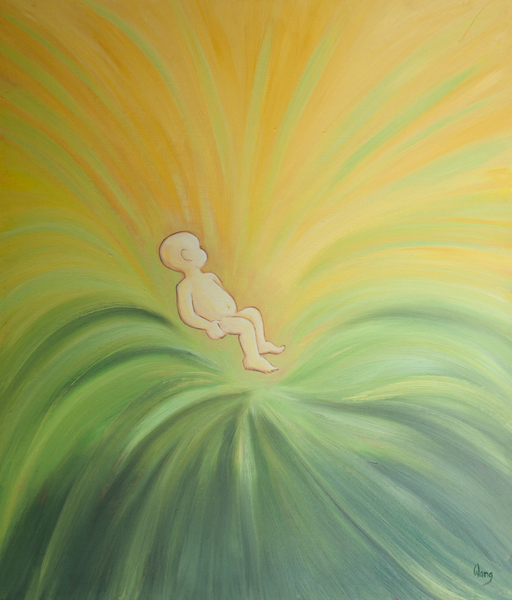 Through baptism Divine Life is poured into a childs heart and spreads out to others von Elizabeth  Wang