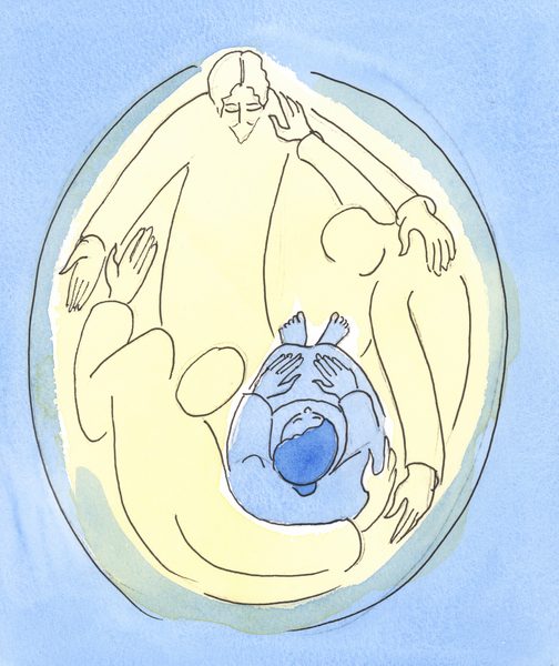 Through being wholly united in love with the Holy Trinity, through doing Gods Will and loving all th von Elizabeth  Wang