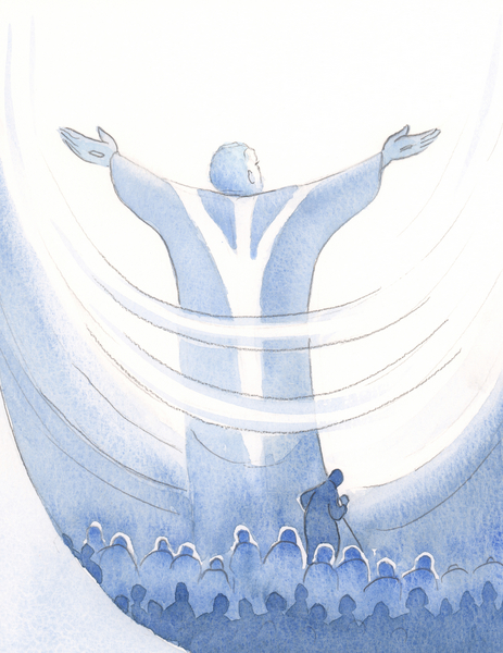 We can unite all our intentions with Christs powerful prayer at Mass, hiding behind his robe, trusti von Elizabeth  Wang