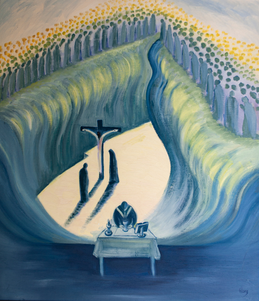 We should look on with awe and reverence as we are united with the Sacrifice of Calvary at Mass von Elizabeth  Wang