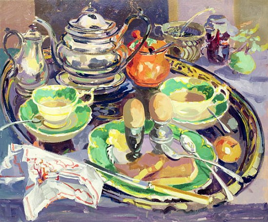 The Breakfast Tray (oil on canvas)  von Elizabeth Jane  Lloyd