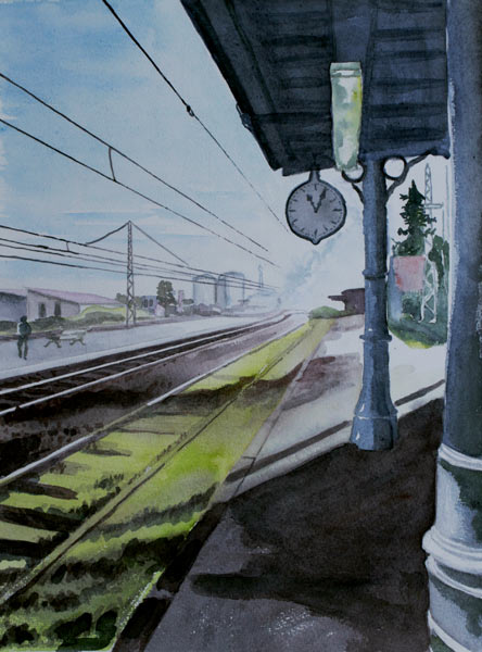 Bahnhof Lage von Elke Grund