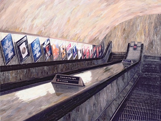 A Busker Somewhere Near, 1999 (paper mosaic collage)  von Ellen  Golla