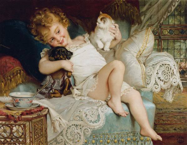 Playmates, from the Pears Annual von E.M. Munier