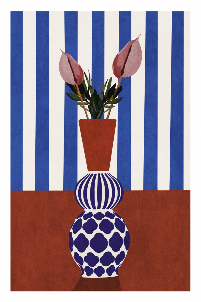 Flower Vase 2ratio 2x3 Print By Bohonewart von Emel Tunaboylu