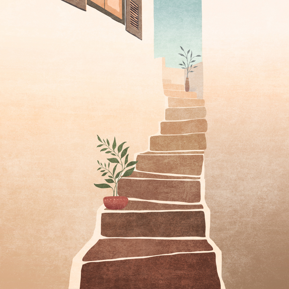 Morocco Stairs von Emel Tunaboylu
