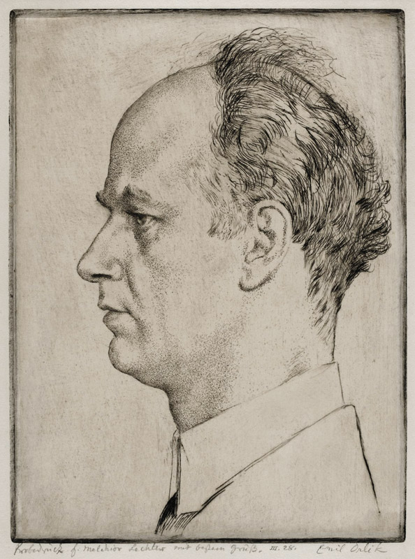 Porträt von Wilhelm Furtwängler (1886-1954) von Emil Orlik