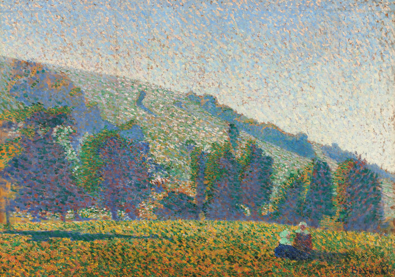 Zwei Bretoninnen auf der Wiese von Emile Bernard