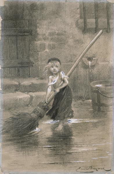 Cosette. Illustration aus der Originalausgabe von Les Misérables