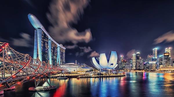 Singapore By Night von Emmanuel Charlat
