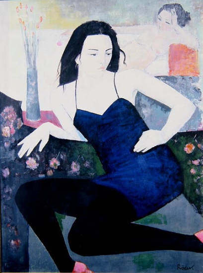 Antoinette in her Little Black Dress von Endre  Roder