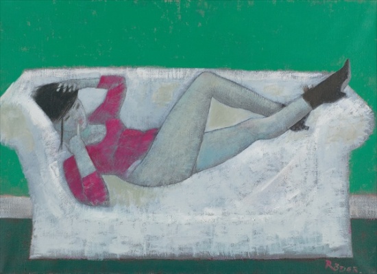 Karen on the Settee von Endre  Roder