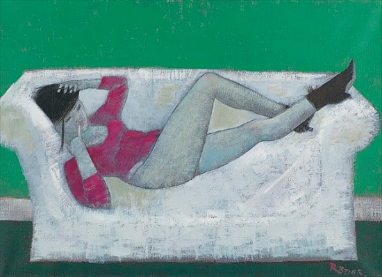 Karen on the Settee von Endre  Roder