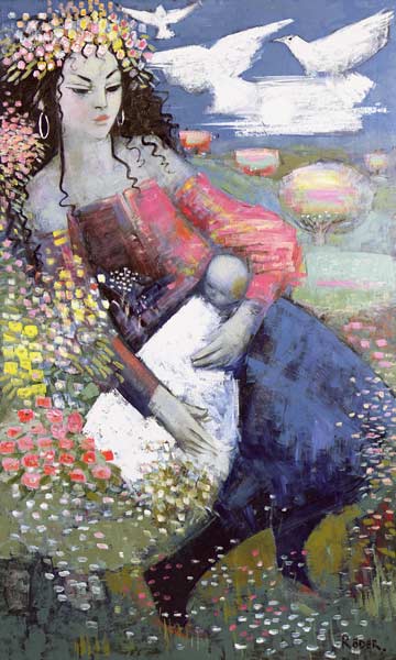 The New Born, 1992 (oil on board)  von Endre  Roder