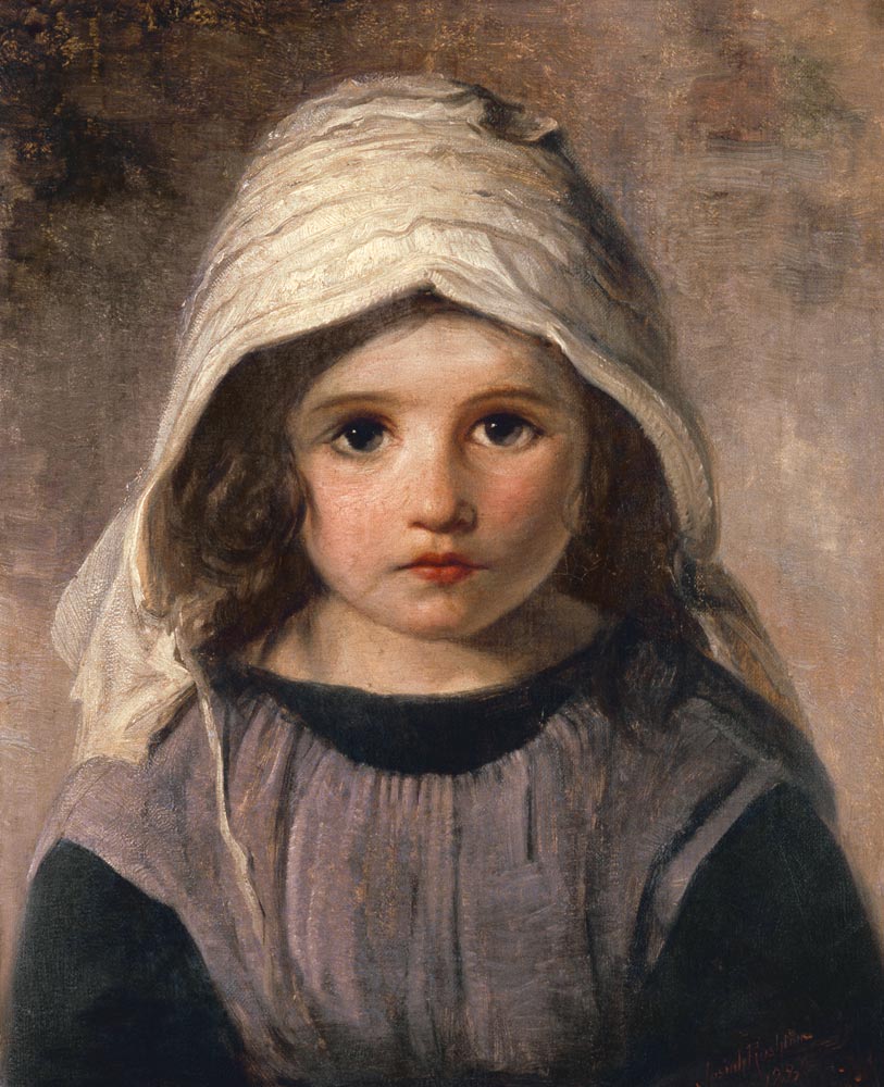 Study of a Girl in a Bonnet von English School