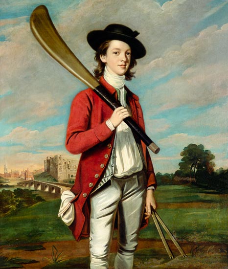 The Boy with a bat: Walter Hawkesworth Fawkes von English School