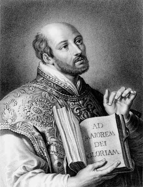 St. Ignatius of Loyola (1491-1556) from 'Gallery of Portraits', published in 1833 (engraving) von English School, (19th century)
