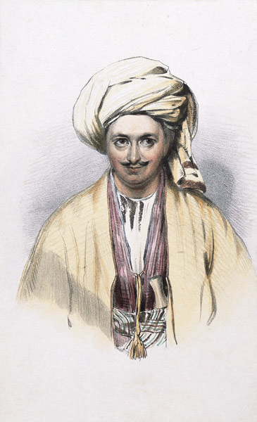 Sir Alexander Burnes (1805-41) (colour litho) von English School, (19th century)