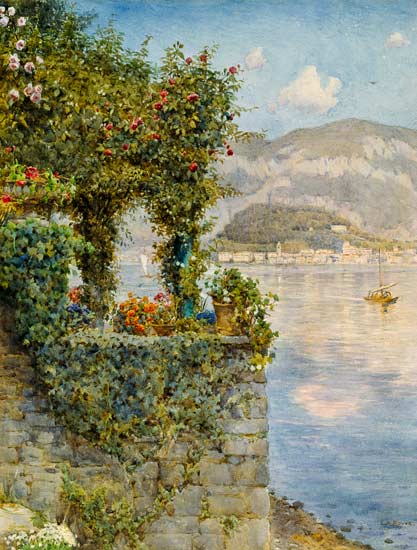 Bellagio from Tremezzo von Ernest Arthur Rowe
