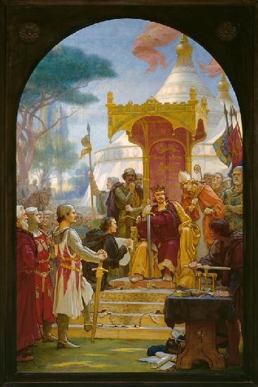King John granting Magna Carta. König Johann I. Johann Ohneland (1167–1216; König ab 1199) besiegelt