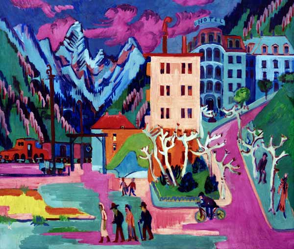 Bahnof Davos von Ernst Ludwig Kirchner