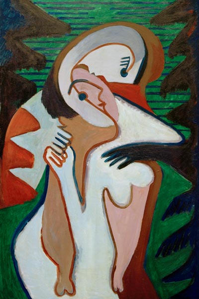 Liebespaar - Der Kuß von Ernst Ludwig Kirchner