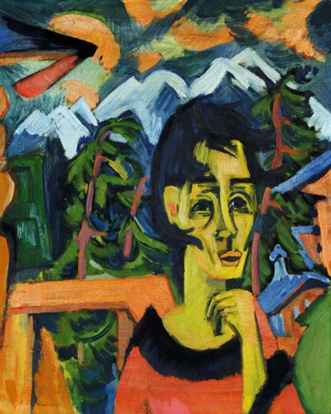 Mädchen im Föhn von Ernst Ludwig Kirchner