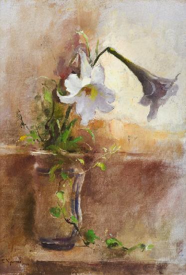 Stillleben mit weißer Lilie