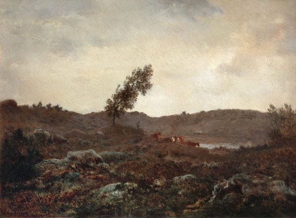 Blick in Barbizon von Etienne-Pierre Théodore Rousseau