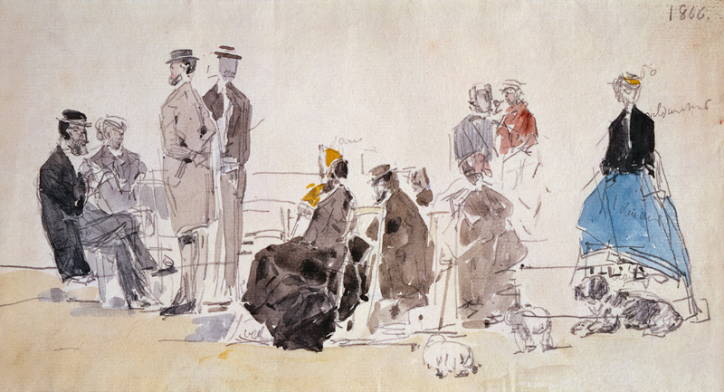 On the Beach von Eugène Boudin