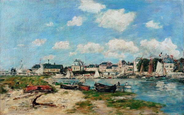 Strand von Trouville von Eugène Boudin