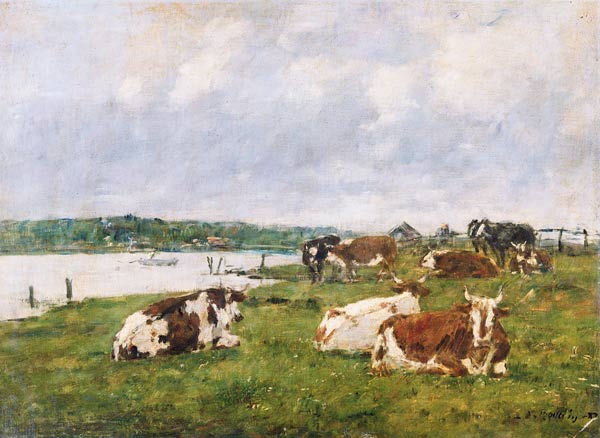 The Valley of the Touques von Eugène Boudin