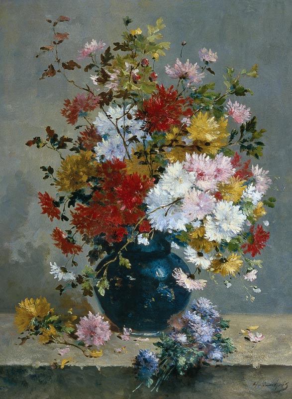 Blumenbouquet - Ausschnitt von Eugene Henri Cauchois