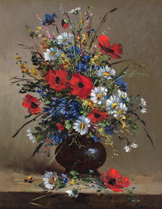 Poppies and Daisies von Eugene Henri Cauchois