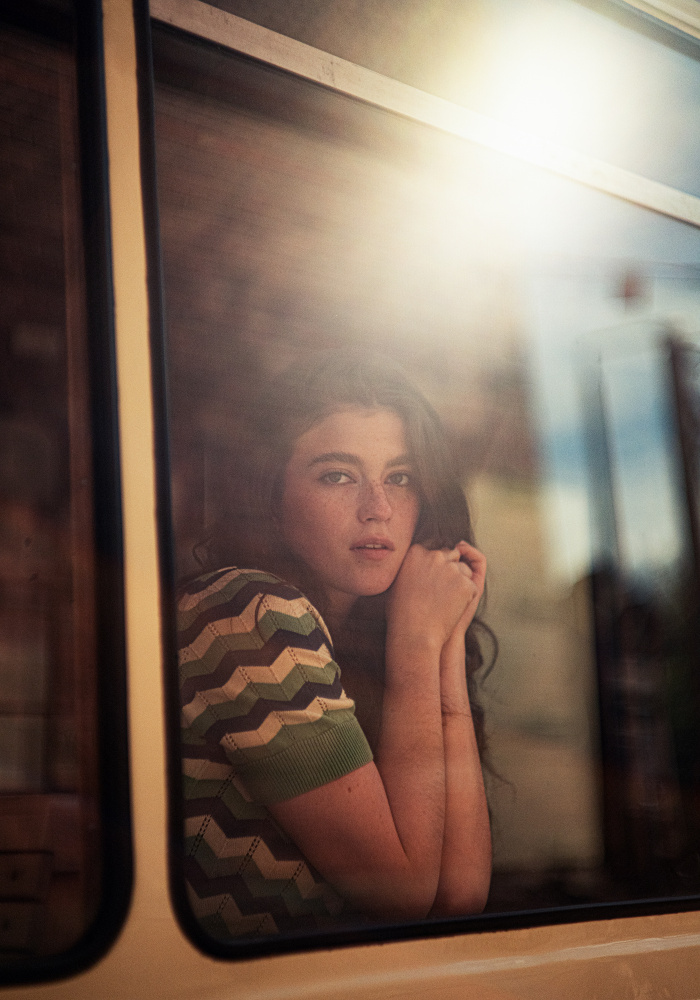 Lara in the Tram von Falko Matte