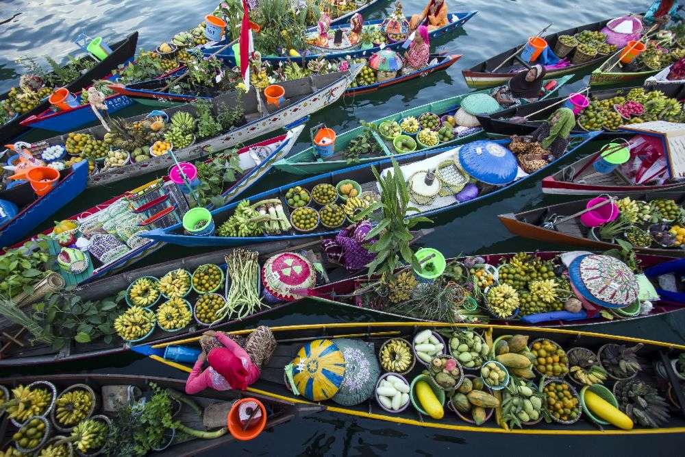 Banjarmasin Schwimmender Markt von Fauzan Maududdin