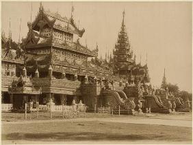 The Hman Kyaung or the glass monastery, Burma, c.1890 (albumen print) (b/w photo) 