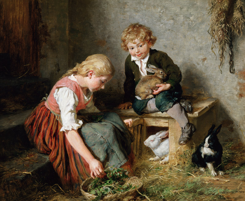Feeding the Rabbits von Felix Schlesinger