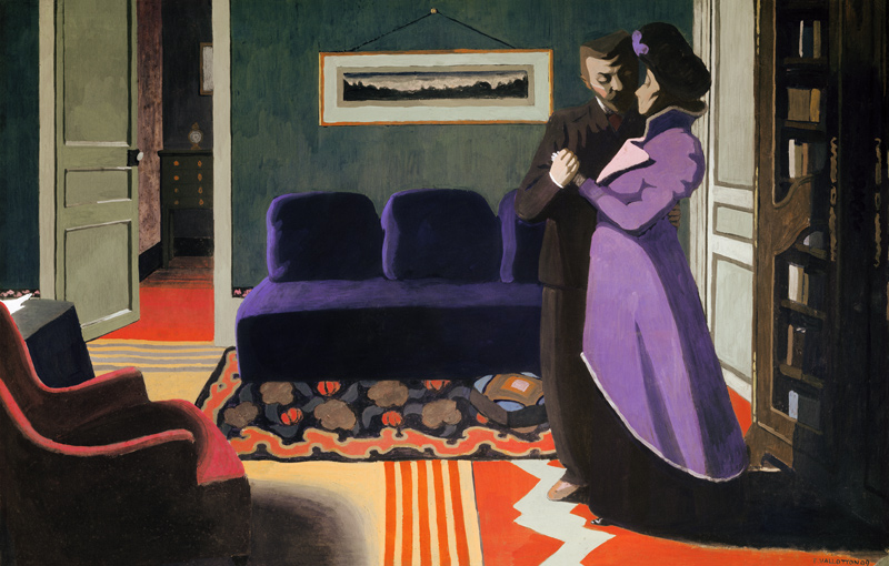 The Visit (Interior with Blue Sofa) von Felix Vallotton