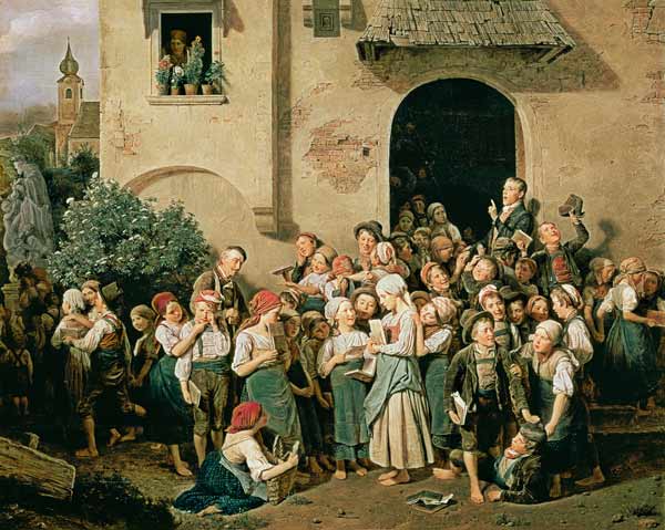 Nach der Schule von Ferdinand Georg Waldmüller