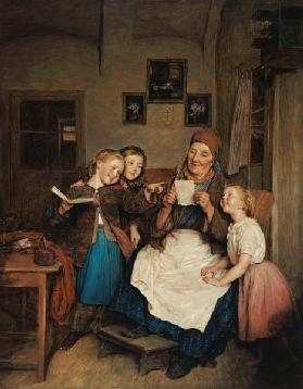 Großmutter mit drei Enkelinnen