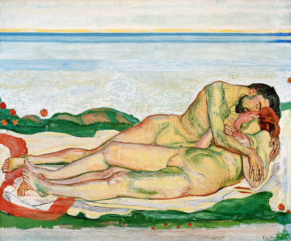 Die Liebe - Mittleres Paar von Ferdinand Hodler